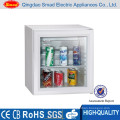 High quality hotel room use noiseless no vibration high performance transparent glass door refrigerator